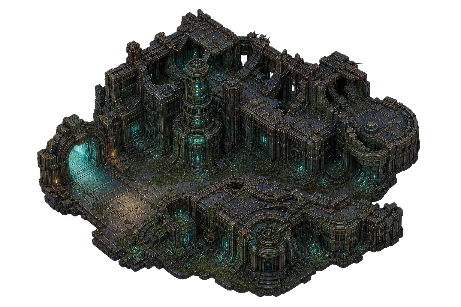 Abandoned relay ruin landmark